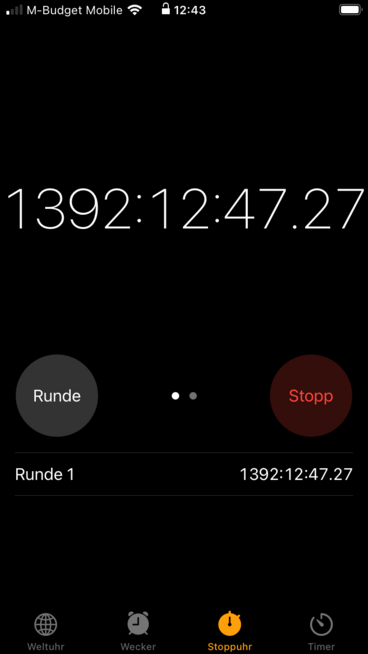 Ein Bild zum Beitrag Stopuhr